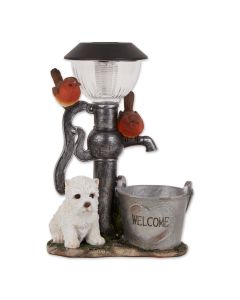 LITTLE PUP AND WATER PUMP  SOLAR LIGHT