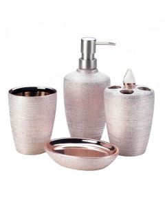ROSE GOLDEN SHIMMER BATH ACCESSORIES